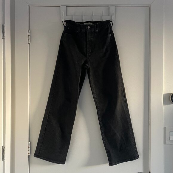 Madewell Perfect Vintage Wide-Leg Jean in Black Rinse Wash - Picture 3 of 7